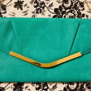 Large Teal Clutch